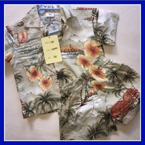 Other - Boys tropical shirt & shorts size 6